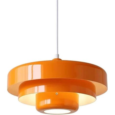 Orange, Luminaires De Plafond, Abat-Jour De Suspension Creative Multilayer Iron Art, Lustre De Style Industriel Nordique, Suspension De Décoration De Salon De Bureau