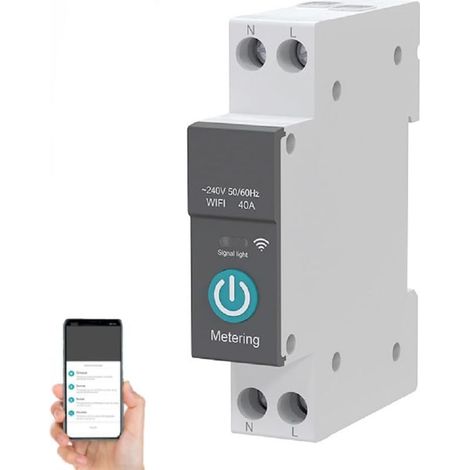 Enchufes inteligentes y conectados - Interruptor WIFI inteligente - Control remoto inalámbrico por teléfono y 3 funciones de modo de sincronización - Compatible con Alexa, Google Home, aplicación TUYA (1/5)