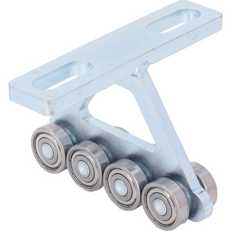 Ensemble de poulie en T argentée pour chariot à 8 roues, compatible avec les profilés de renfort plus hauts. (1/5)