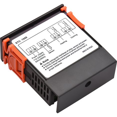 Régulateur de température numérique STC-1000 thermostat intelligent réfrigérateur AC 110220V chauffage/refroidissement/étalonnage/démarrage différé/alarme haute ou basse température (1/4)