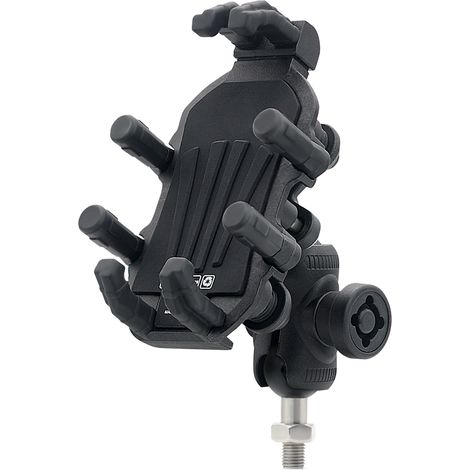 Motorrad-Handyhalterung mit Vibrationsdämpfer, Diebstahlsicherung, 360° verstellbarer Drehung und M8-Kugelkopf. (1/5)