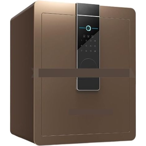 Petit coffre-fort Mot De Passe Électronique Coffre-fort 45CM Hauteur Bureau Ména Intellint Empreinte Digitale En Acier Intellint Coffre-fort Haute Sécurité Boîte De Sécurité(Coffee Fingerprint) (1/5)