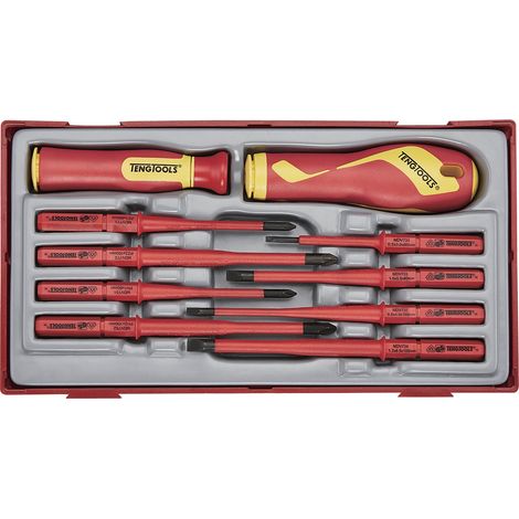 Set tournevis 1000 V 10 pcs Teng Tools TTV710N (1/2)