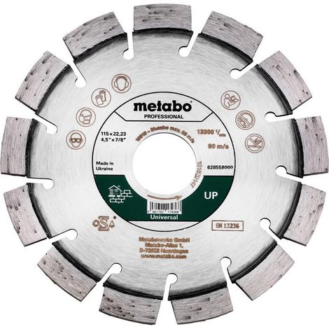 Metabo - Disco da taglio diamantato per materiali da costruzione 115x22,23 mm 628558000