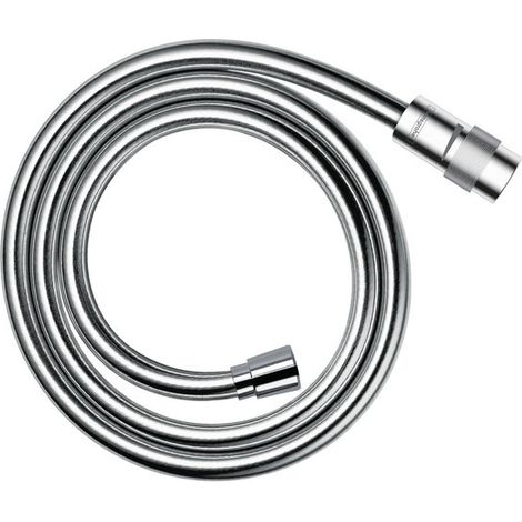 hansgrohe Isiflex - tubo doccia universale 1,60 m, con regolazione del volume e protezione antirotazione, tubo flessibile per doccia con protezione antipiega, incl. anelli di tenuta, cromato (1/2)
