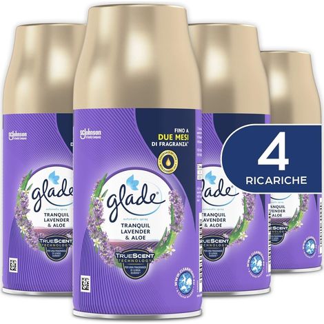 Glade Automatic Spray Ricarica, Fragranza Lavanda e Gelsomino - Confezione Scorta 4x269ml (1/2)