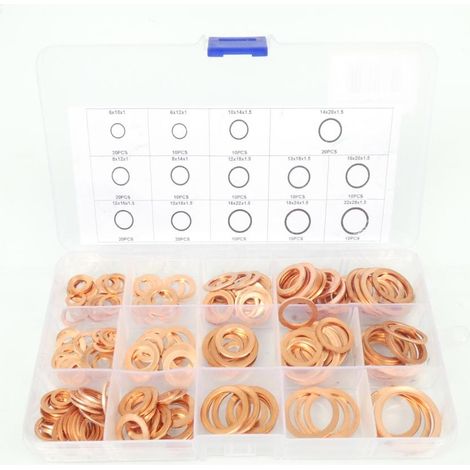Coffret assortiment 190 joint de vidange en cuivre Sifam pour
