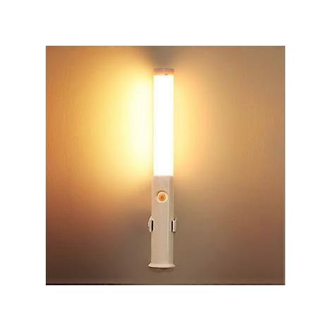 Applique Murale Interieur LED Rechargeable avec Dtecteur de Mouvement 3 Mode de Luminosit Lampe Murale Sans Fil Portative Pour Chambre le Salon Couch (1/5)