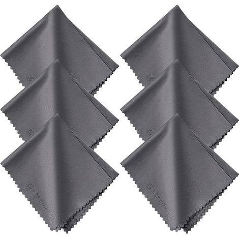6Stück Mikrofaser Reinigungstuch Set 15x18cm Kamera Objektiv Filter Brille (1/5)