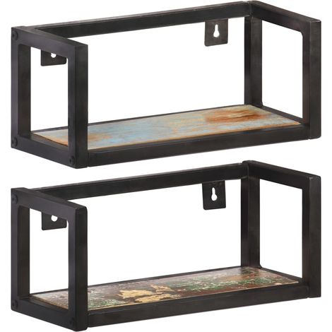 Wandregale 2 Stk. 40 cm Altholz Massiv