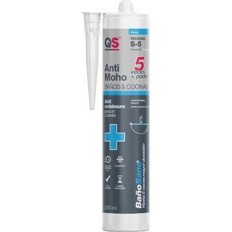 Cartouche silicone sanitaire QS Adhesive Solution 290 ml transparente (1/4)