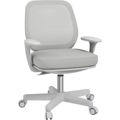 Ergonomischer Bürostuhl, höhenverstellbar, grau, 360° drehbar