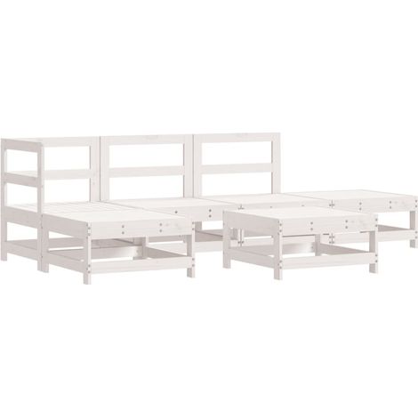 Maison Exclusive - Set Salotto da Giardino 6 pz Bianco in Legno Massello di Pino