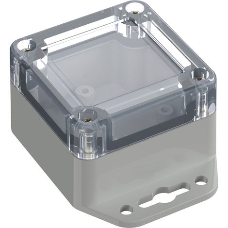 TRU COMPONENTS TC-10860408 Flansch-Gehäuse 60 x 60 x 40.10 ABS-PC Lichtgrau 1 St. (1/2)
