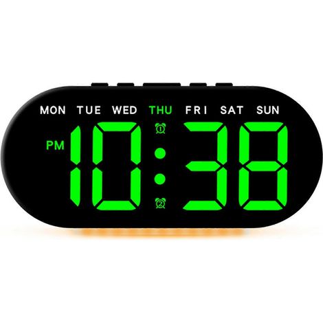 Cette horloge de table multifonctionnelle et précise affiche la date, l'heure et la température. Adaptée à toutes les pièces, elle peut également servir de réveil. Elle comprend un socle avec veilleus (1/5)