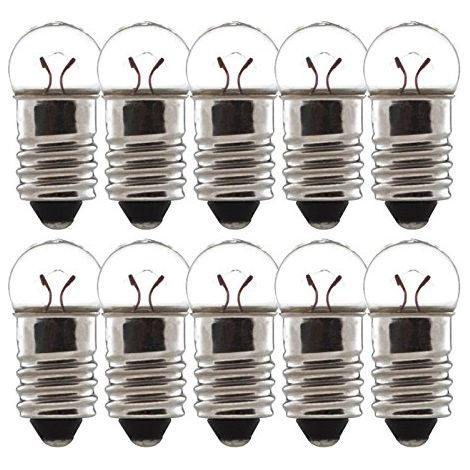 10x Ampoule Velo 6V 14V 0.6W 2.4W 6W 7W E10 A Visser FEU Dynamo Arriere ECLAIRAGE Vintage Maison Lampe Chandelier Miniature Edison (6V 2.4W)