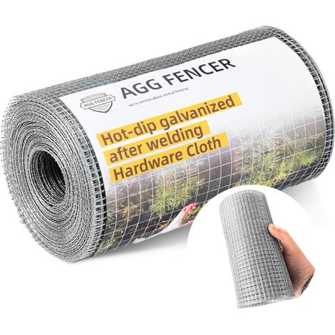 20,3 cm x 7,6 m Clôtures, 0,6mm Épaisseur 6,3 x 6,3mm Diamètre, Poulailler galvanisé, Clôtures pour élevage, filet de cage de volaille (1/5)