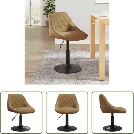 Tabouret de bar -  Tabouret de bar Marron Velours (1/5)
