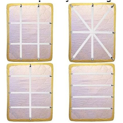 Extension de 21,2" à 86,6" 4 pièces réglables sous le canapé, matelas, attache pour drap de lit, convient à tous les matelas carrés (blanc) (1/5)