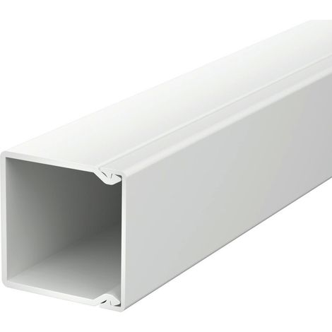 OBO Bettermann Canale da parete e da soffitto con foratura sul fondo 40x40x2000 polivinilcloruro grigio chiaro RAL 7035, 6027016