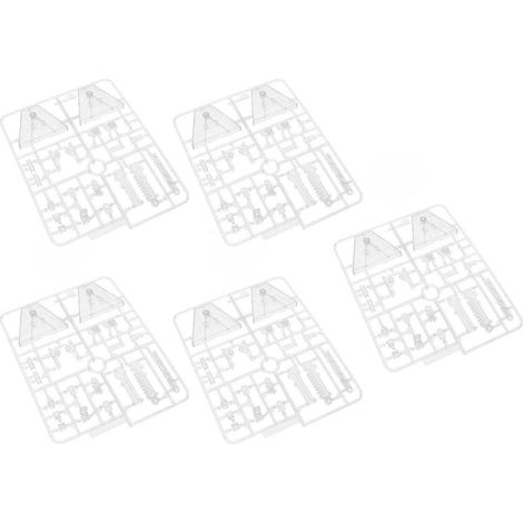 Ensemble de 5 supports pour figurines articulées, facile à assembler, durable et très stable. Compatible avec les modèles SD, BB, RG et HG à l'échelle 1/144. Présentoir transparent. (1/5)
