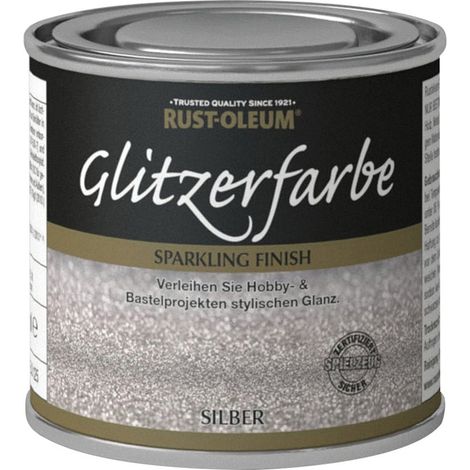 Rust-Oleum Glitzerfarbe Decklack 125 ml silber
