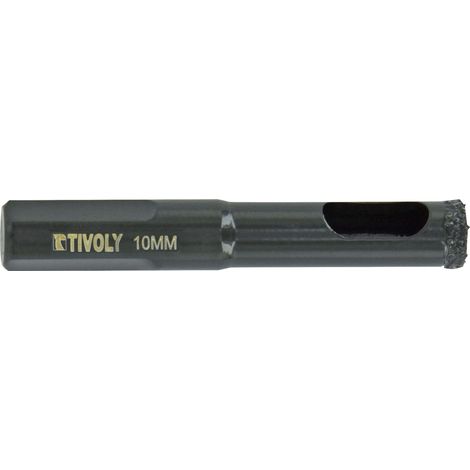 Tivoly • Ø: 10 / Foret diamant à eau brasé - Queue cylindrique à méplats / L: 65