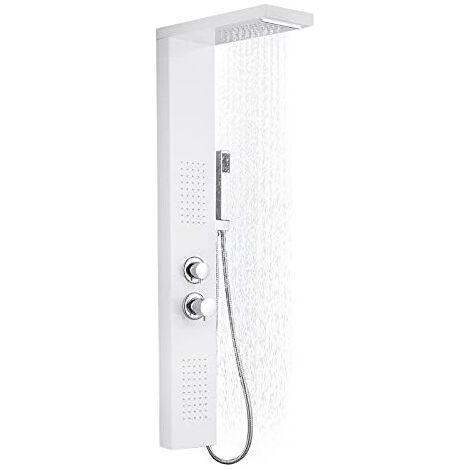 Panneaux von Douche Système von Douche 4 in/aus 1 Douche Multifonctionnelle Set von Douche zu/bei Effet Regen 304 Edelstahl Set von Douche weiß
