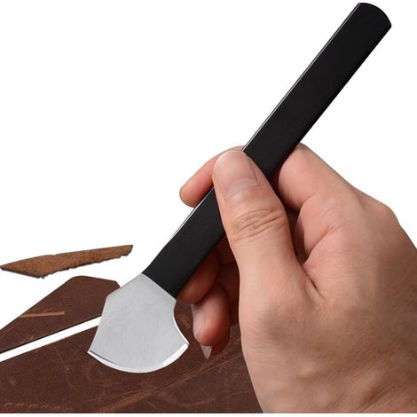 CCYKXA Lederschneidemesser, Lederbearbeitungsmesser aus Manganstahl, Lederbearbeitungswerkzeug, Schneide- und Trimmmesser für Heimwerkerprojekte und Bastelarbeiten