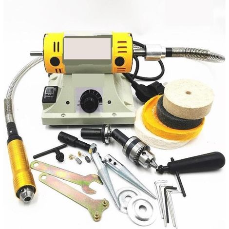 Polisseuse Ponceuse Machine à polir outils électriques travail du bois Jade bijoux banc tour moteur rectifieuse machine à écrire outils électriques(Upgrade) (1/5)
