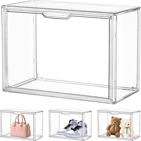 Vitrine pour Collection - Vitrine Exposition Figurine - Boite Transparent pour Figurines, Voitures Miniatures, Maquettes - Vitrine Acrylique Transparente - 36x27x23cm (1/5)