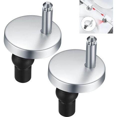 2 Pack Toilet Seat Quick Release Fastener Screws Universal Toilet Seat Fasteners with Blind Holes Toilet Lid Steel Repair Parts (1/5)