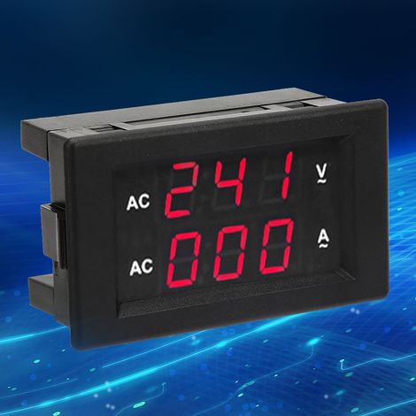 LED-Digitalanzeige AC 100300V Voltmeter 0-100A Amperemeter (Rot Rot) (1/5)