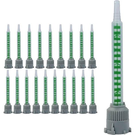 20 Mischdüsen für Epoxidklebstoff, kompatibel mit 50-ml-Klebstoffharzkartuschen (Mischverhältnis 1:1 und 2:1). (1/5)