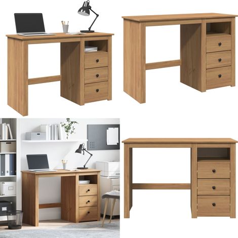 Scrivania Panama 112x45x75 cm Legno Massello di Pino - Scrivania da ufficio - Scrivania in pino