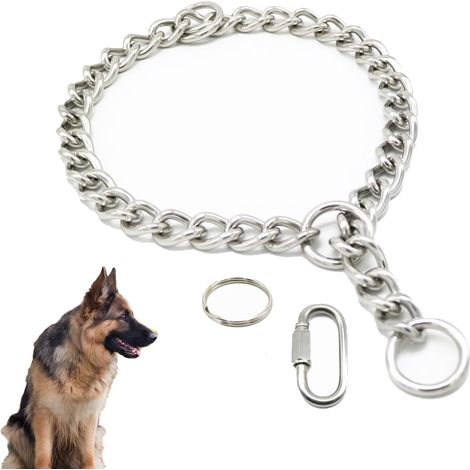Collier de Dressage pour Chien 50 cm x 3 mm, Collier Étrangleur, Collier Contrôle Réglable en Acier pour Chien ou Chiot, pour Animaux Domestiques (1/5)