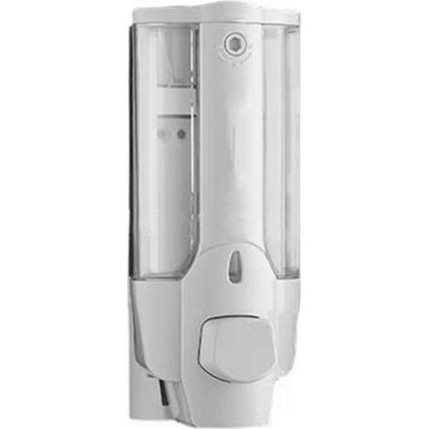 Distributeur de savon mural 350ml, verrouillage, étanche, étanche, distributeur de savon manuel pour cuisine, salle de bains, blanc