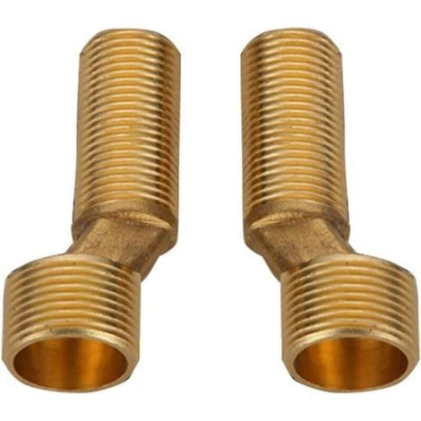 Exzentrische Bad-/Duscharmatur, Messing-Winkelstück-Reduzierstück, verstellbarer Schwenkarm, Gegenwinkel-Wandarmatur, lange exzentrische Armatur, Gold (1/3)