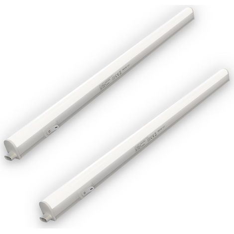 2 x LED Unterbauleuchte Unterbaulampe 58,5cm Küche Lichtleiste 8W 800lm Weiß