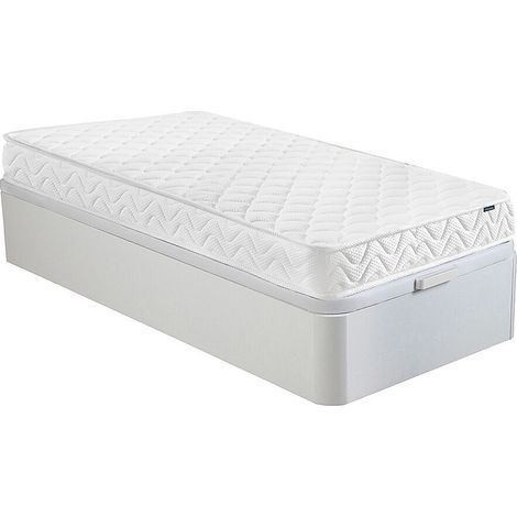 Set 90 x 190 cm Rete contenitore Bianco + Materasso memory foam sp. 15 cm - PELOPS di DREAMEA