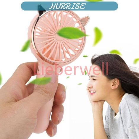 Sonew ventilateur USB portatif Ventilateur portatif oreilles de chat, 3 niveaux de chargement USB, electromenager ventilateur Rose (1/5)