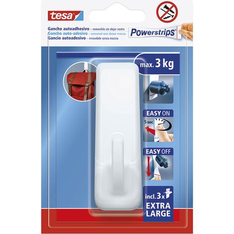Gancio autoadesivo rettangolare bianco “Powerstrips XL” (1/2)