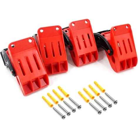 Set di 4 clip per il lavaggio dei tappetini dell'auto, supporto per tappetini dell'auto, clip per montaggio a parete, multiuso per il lavaggio dell'auto (1/4)