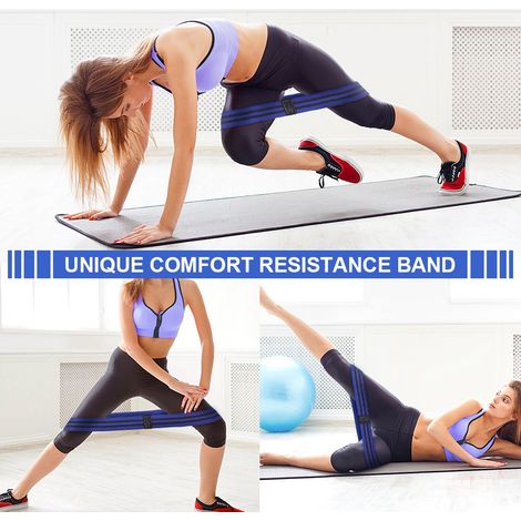 Bande de résistance pour jambes et fessiers, élastique de fitness réutilisable avec bandes antidérapantes, lot de 1, pour musculation et rééducation (1/5)