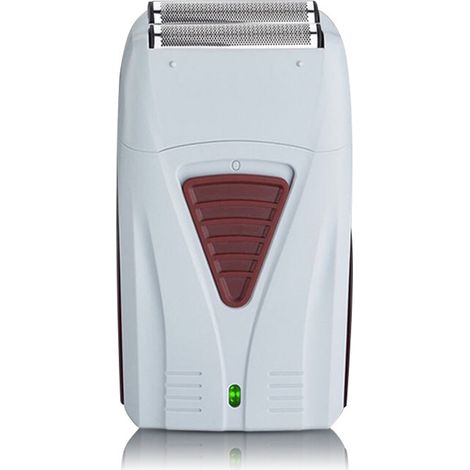 rasoir electriques hommes-Rasoir électrique à percussion rechargeable USB, tondeuse à barbe, accessoires de rasage et de coiffure, gris (1/2)