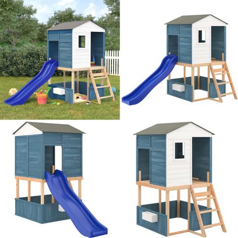 Aire de jeux d'extérieur bois massif de sapin - Aire de jeux en bois - Aire de jeux pour enfants (1/5)