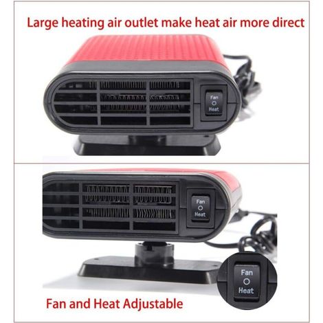 12V 150W Autoheizung mit Ventilator und tragbarer Windschutzscheibenenteiser (Rot, mit Luftreinigung) (1/5)
