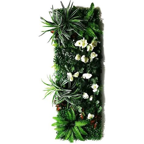 Panneau mural décoratif en plantes artificielles 40x121 cm
