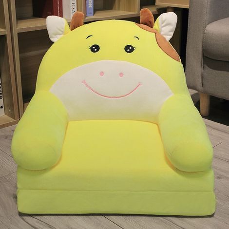 Housse de canapé pliable en peluche Mashaouyo pour enfants, pouf-lit 2 en 1 à motifs, convient au salon et à la chambre, compatible avec le rembourrage existant (doublure intérieure non incluse). (1/2)