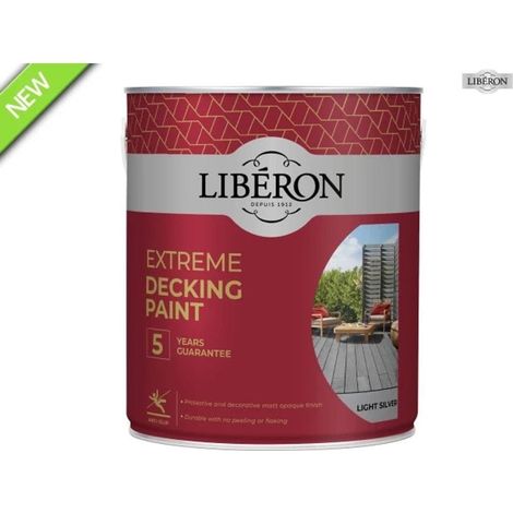 Liberon Extreme Decking Paint Light Silver 2.5 litre